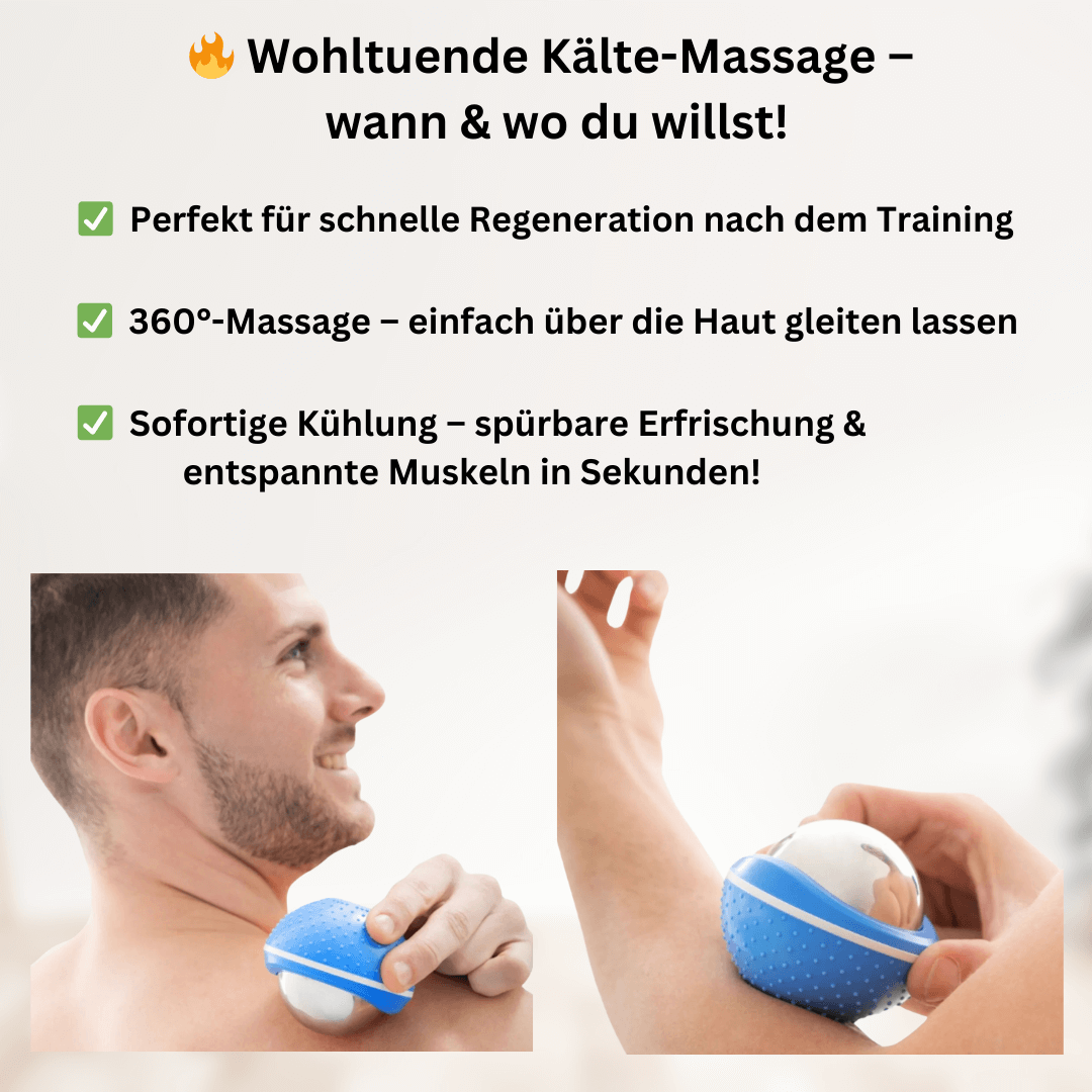 Massageball mit effektiven Kälteeffekt zur Entspannung