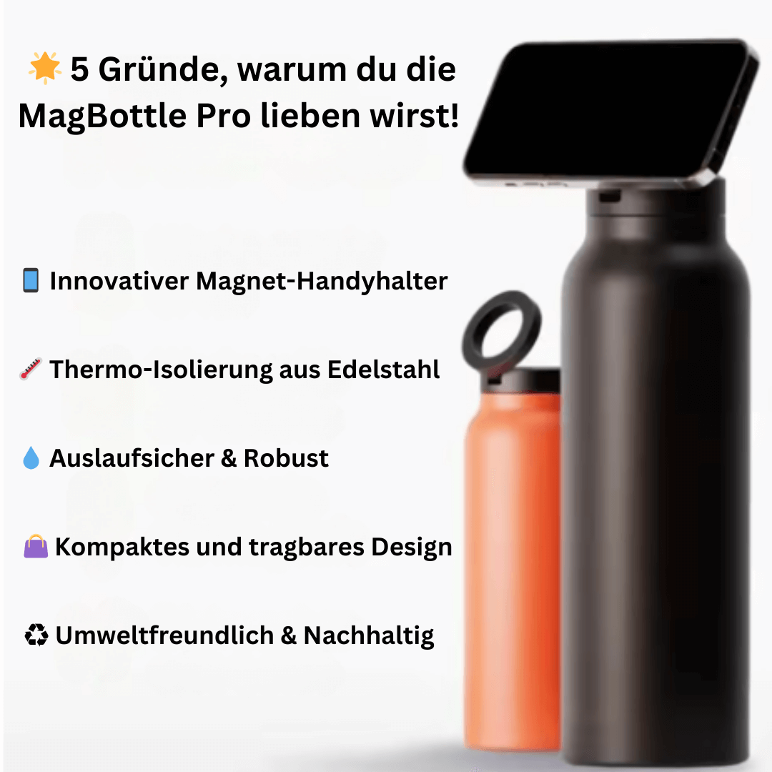 MagBottle Pro – Getränke 12 Std. heiß oder 24 Std. eiskalt genießen!