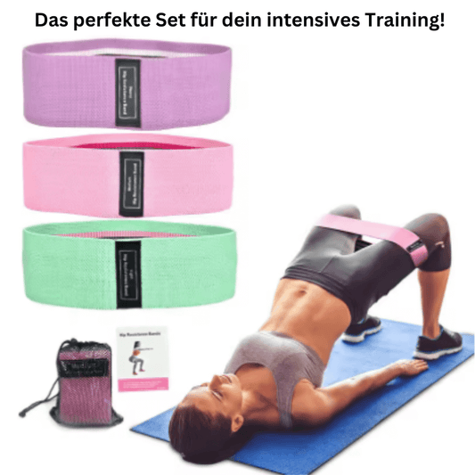 TrainX Bands – Das Bauch, Beine, Po Widerstandsband - Set